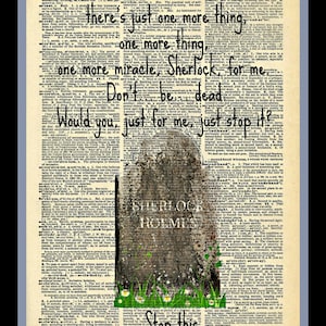 Buy 2 Get 1 Free Mix & Match Don&#39;t Be Dead John Watson Quote Sherlock Holmes Fan Art