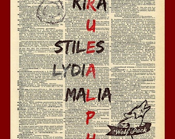 Buy 2 Get 1 Free Mix & Match True Alpha Teen Wolf Dictionary Fan Art