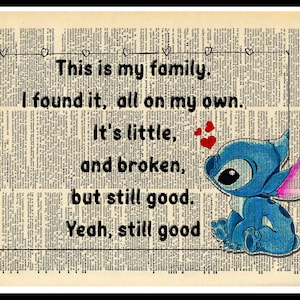 Buy 2 Get 1 Free Mix & Match This Is My Family Stitch Quote Fan Art