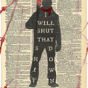 Buy 2 Get 1 Free Mix & Match Shut That Sh**t Down Negan Walking Dead Quote Fan Art