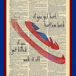 Buy 2 Get 1 Free Mix & Match Walk It Off Captain America The Avengers  Quote Fan Art