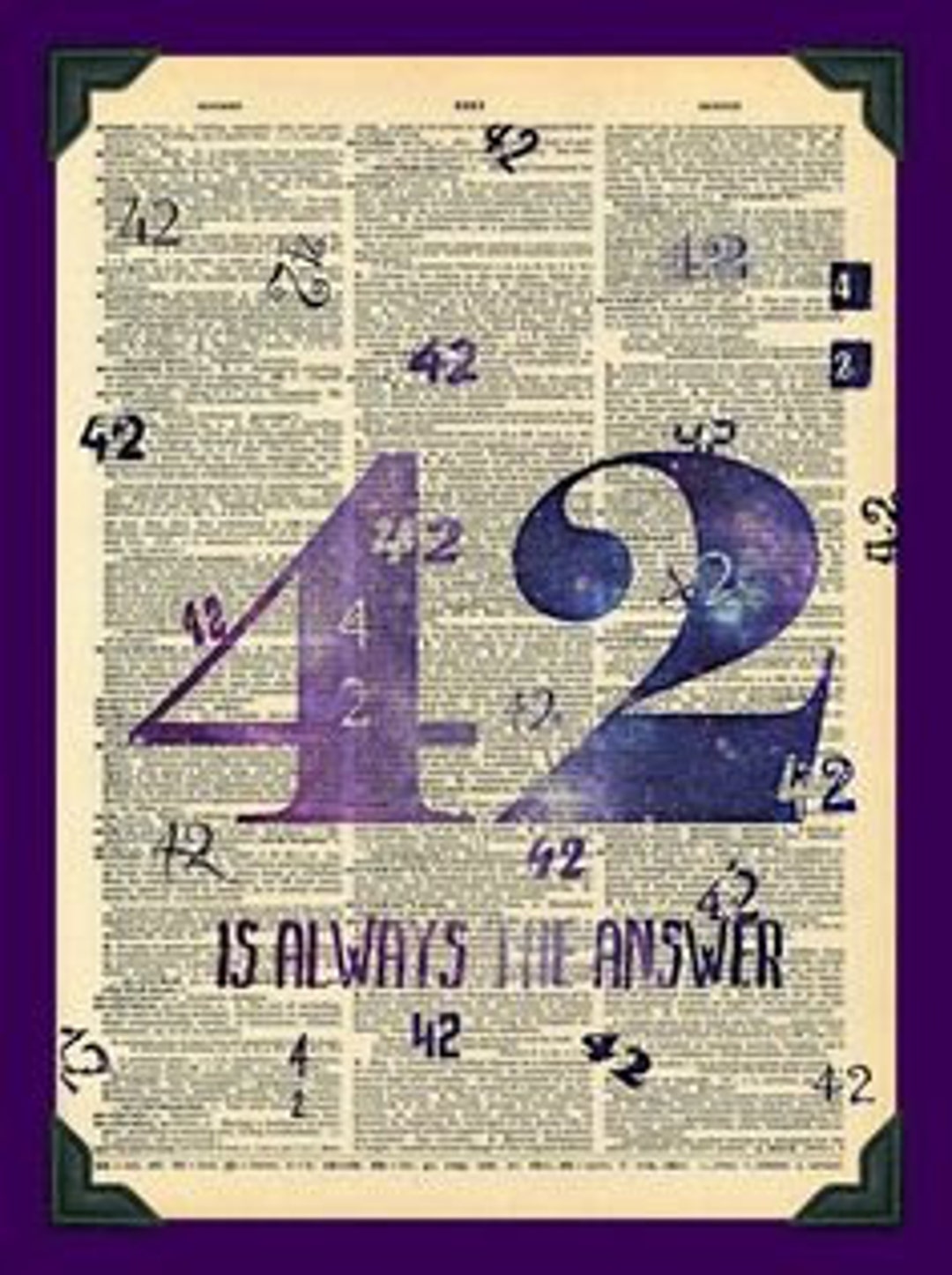 Buy 2 Get 1 Free Mix & Match 42 is Always the Answer Hitchikers Guide ...