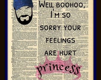 Buy 2 Get 1 Free Mix & Match Princess Quote Bobby Singer Supernatural Fan Art