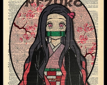 Buy 2 Get 1 Free Mix & Match Nezuko Kamado Demon Slayer Dictionary  Fan Art
