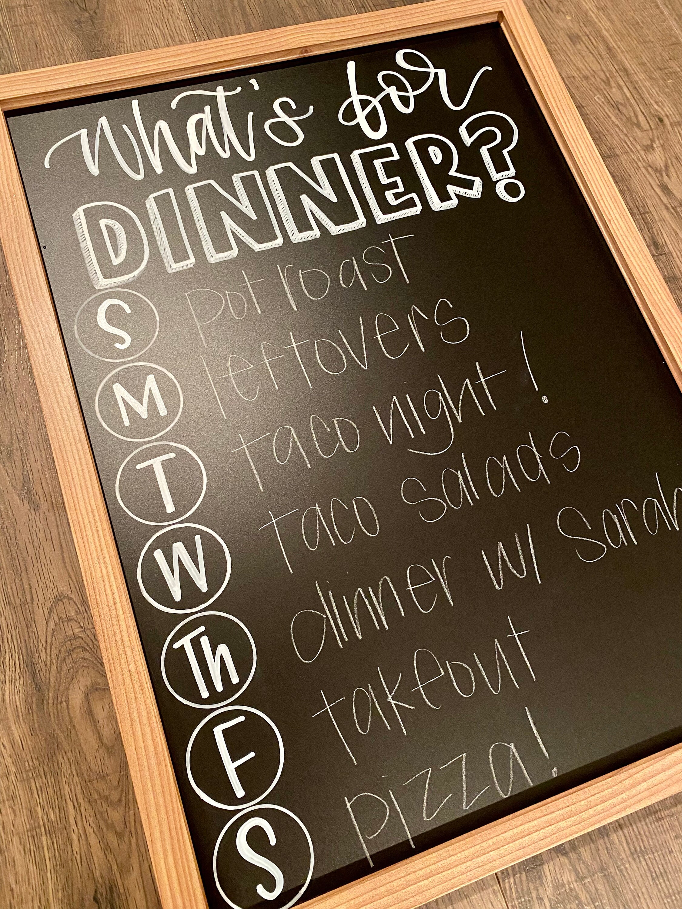 Kitchen Chalkboard Dinner Menu Chalkboard Reusable Etsy
