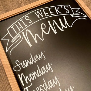 Kitchen Chalkboard Dinner Menu Chalkboard Reusable - Etsy