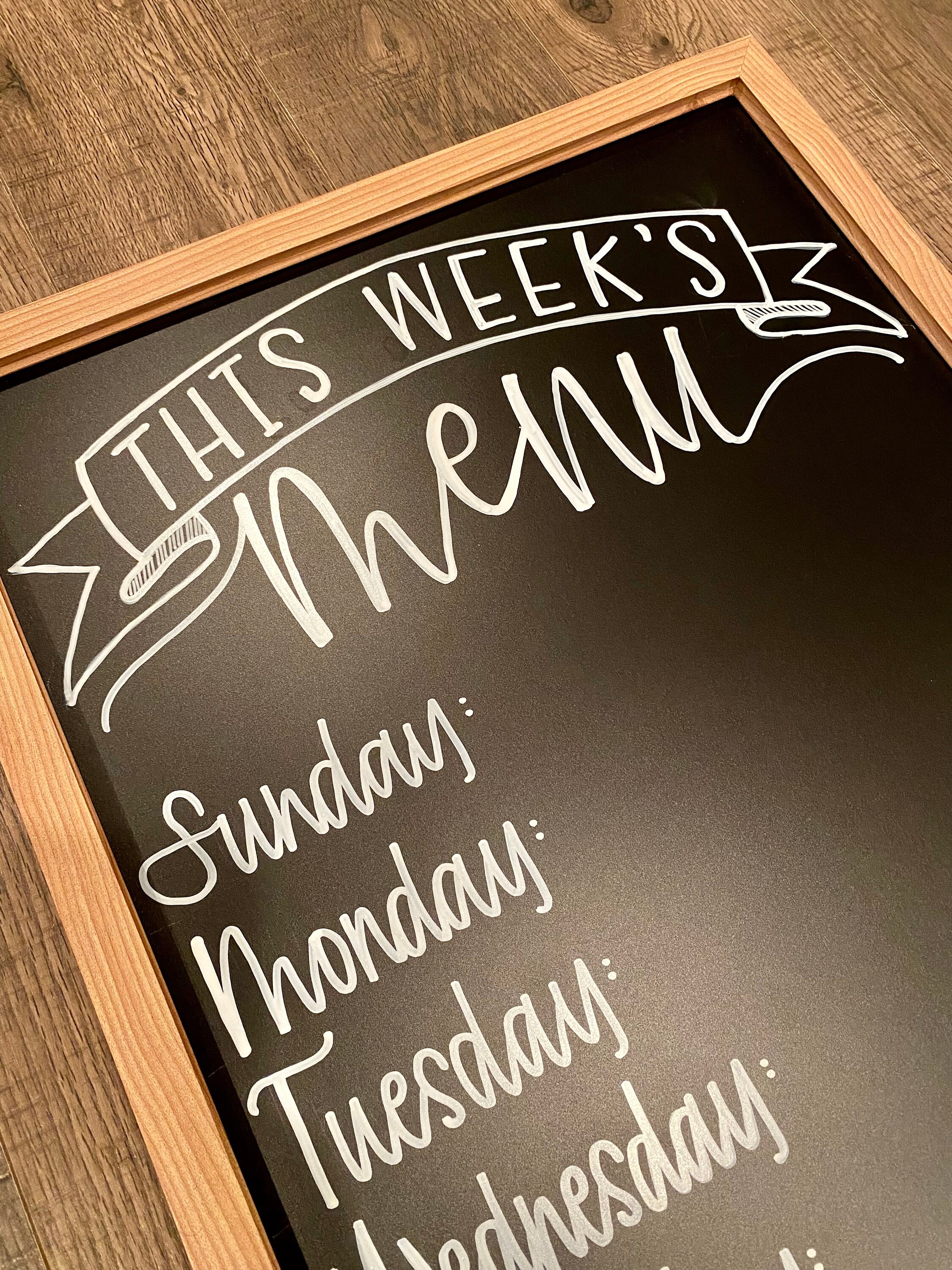 Kitchen Chalkboard Dinner Menu Chalkboard Reusable Etsy