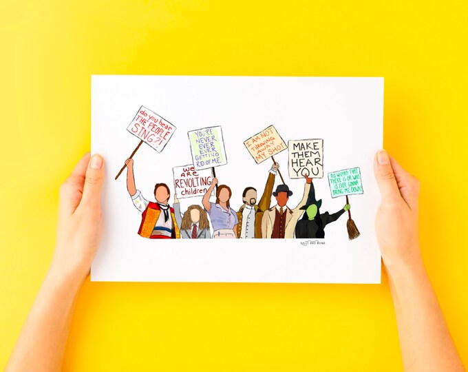 Make them hear you broadway rally print etsy