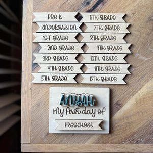 First Day of School Photo Prop, Back to School, School Photos, First Day of School, Last Day of School, Personalized Signs