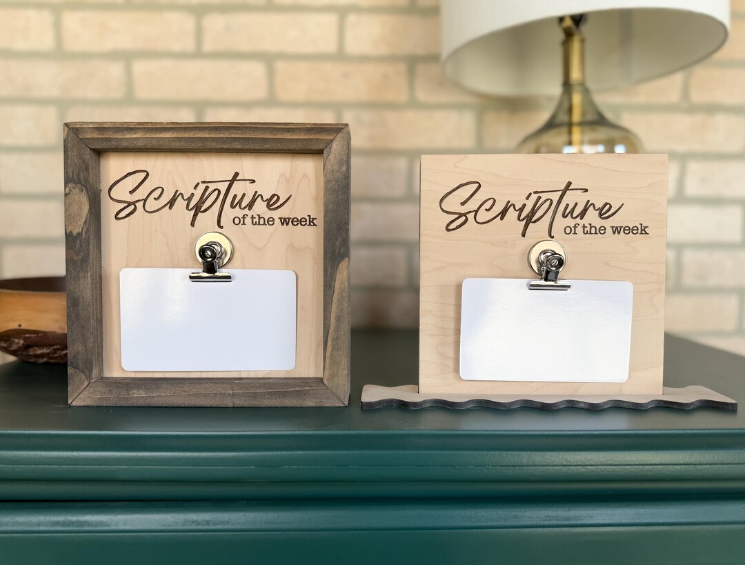 Scripture Whiteboard Engraved Scripture Memory Verse Wood Sign, With Clip & Whiteboard - Etsy
