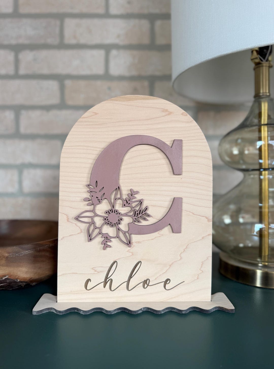 Personalized Nursery Sign, 3D Floral Initial, Custom Name - Etsy