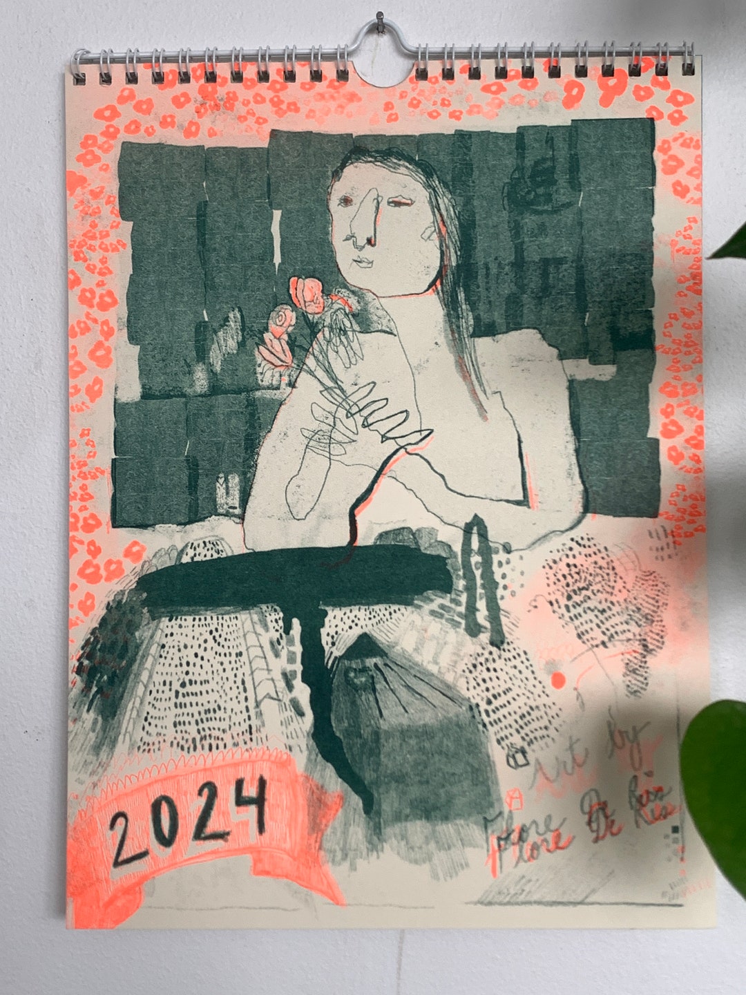 2024 Risograph Artwork Calendar Etsy