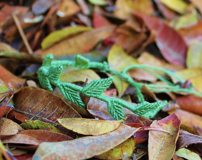 Macrame Leaf Bracelet Adjustable Etsy