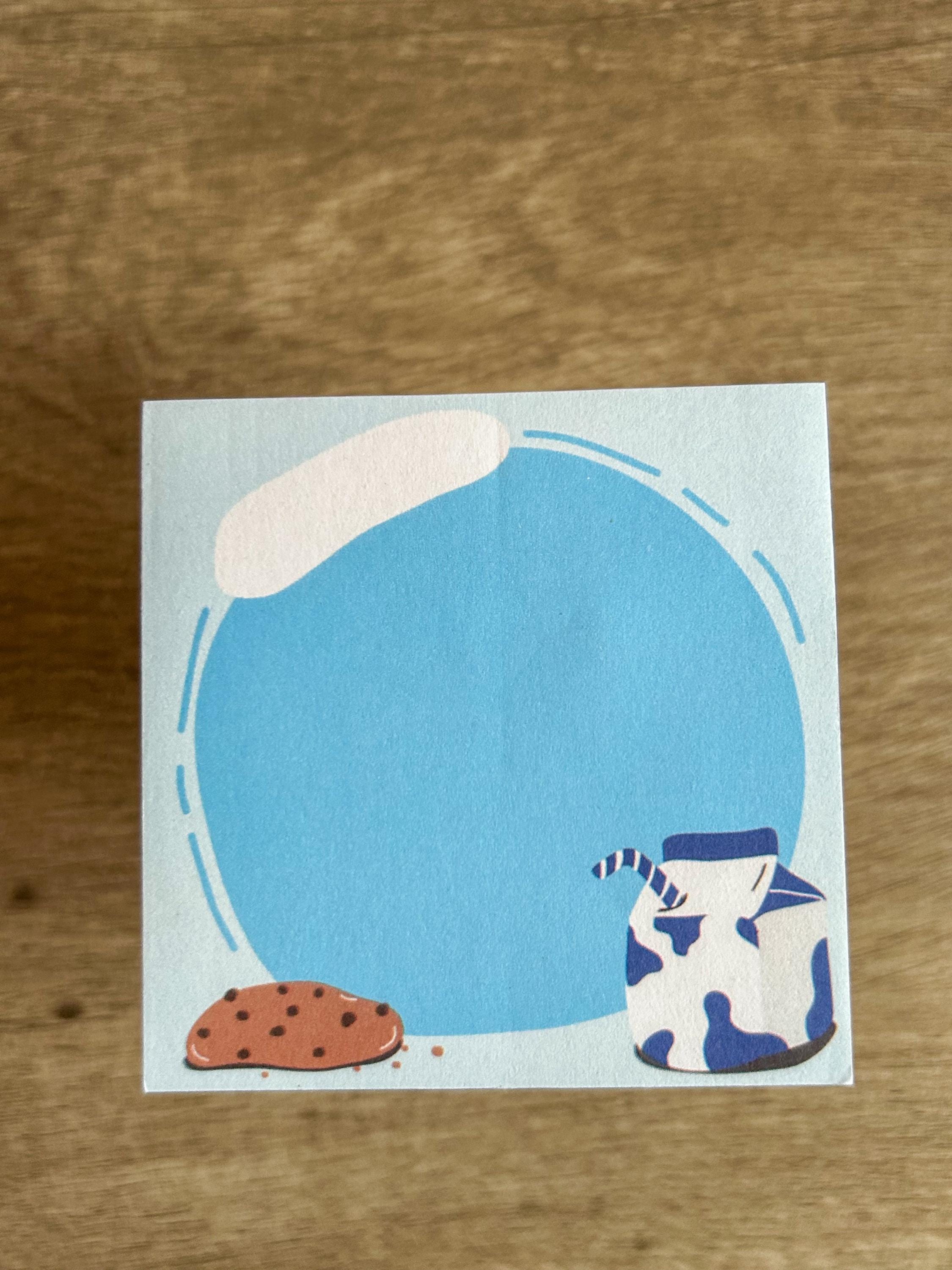 Milk & cookies Sticky Notes - Unique sticky notes, Unique adhesive notes, Planner Notes, Office Stationery|cute sticky notes