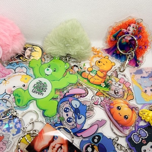 Acrylic Keychain Blind Bag| Anime keychain|kawaii animals keychain|Random mix keychains|Mystery Bags |Keychain mystery|various sizes image 5