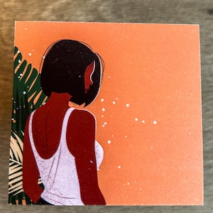 brown skin girl Sticky Notes - Unique sticky notes|Unique adhesive notes|Planner Notes|Office Stationery| melanin sticky note