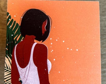 brown skin girl Sticky Notes - Unique sticky notes|Unique adhesive notes|Planner Notes|Office Stationery| melanin sticky note