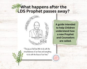 LDS Prophet Transition Activity Packet  Interactive Cut & Paste Lesson for Children and Youth