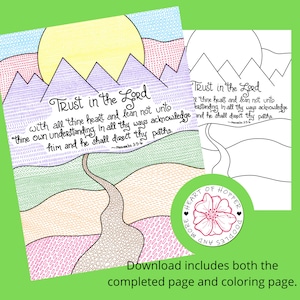 Trust in the Lord Proverbs 3:5-6 | Inspirational Bible Verse | Christian Scripture Verse |  Youth Theme 2022