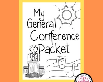 Conference Activity Packet | Includes 14 Pages | Note Taking Pages For General Conference | LDS Conference Bingo Game Pages
