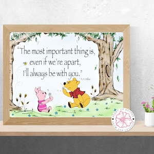 Winnie the Pooh Friendship Quote Print: A.A. Milne (Digital Download)