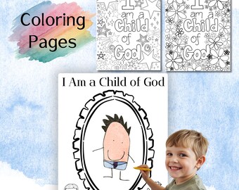 I Am a Child of God Coloring Pages for Kids | Christian Printable Activity