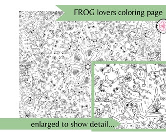 Frog lovers everywhere | Great for teaching the life cycle of a frog | This color page will have you hopping all day | Toadlly love it!