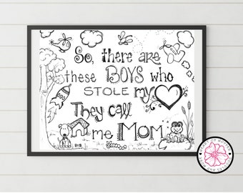 Boy Mom | Boys Who Stole My Heart | Fun Gift For Any Mother of Boys | Mother's Day Gift