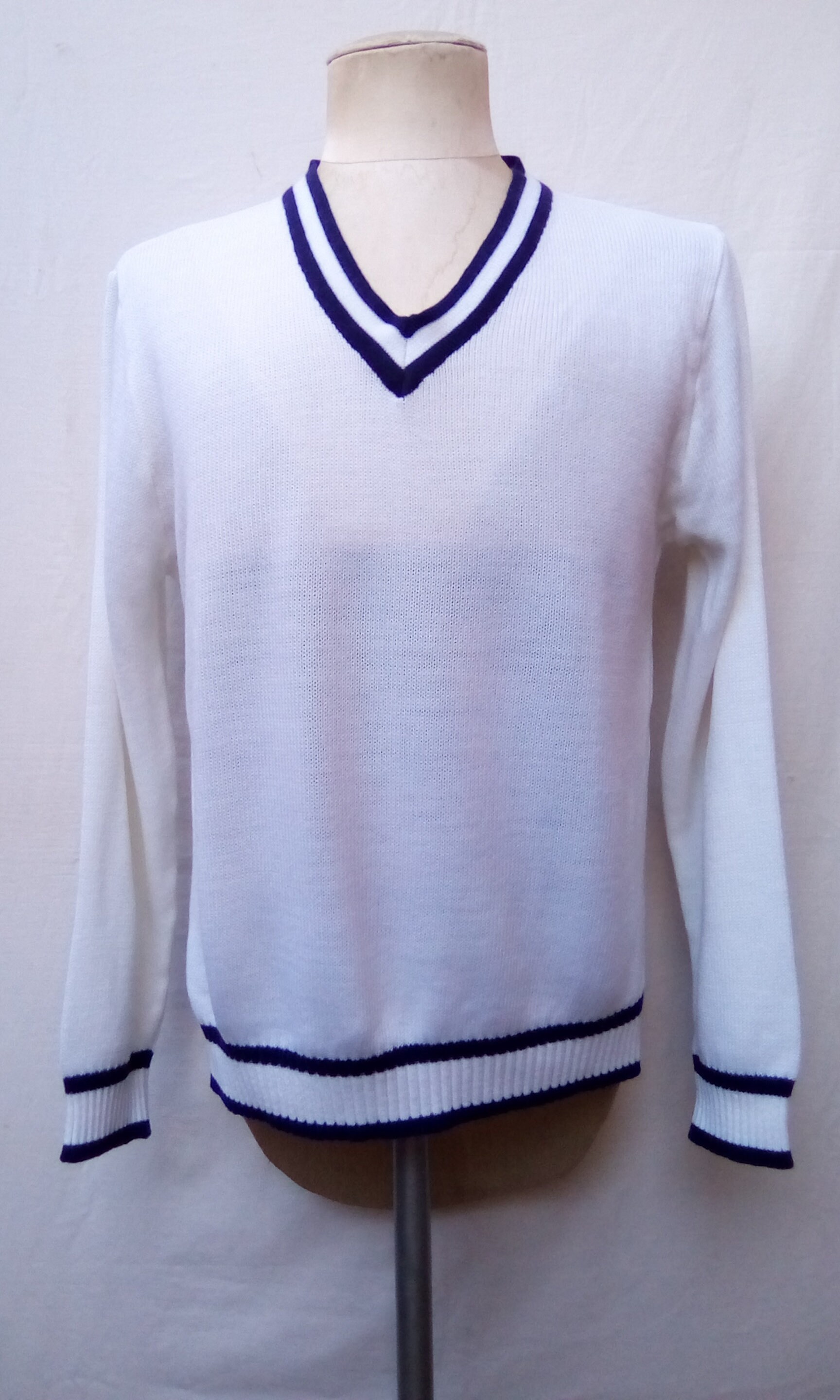 Image of V Neck Jumper By Fred Perry 1970S