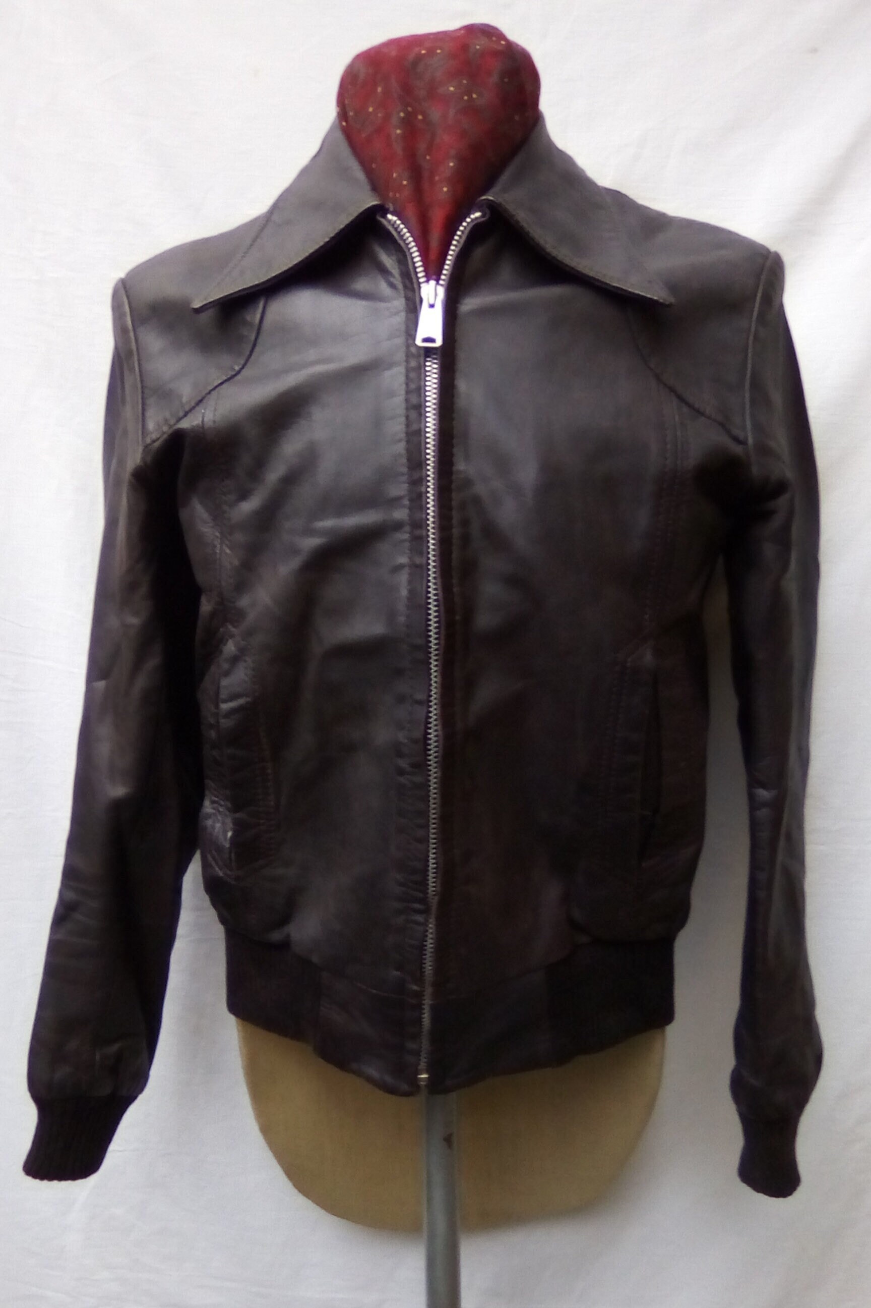 Lold Anthony☆牛革☆ leather ‘bomber jacket Leather Jacket by Lord Anthony International 1970s. - Etsy