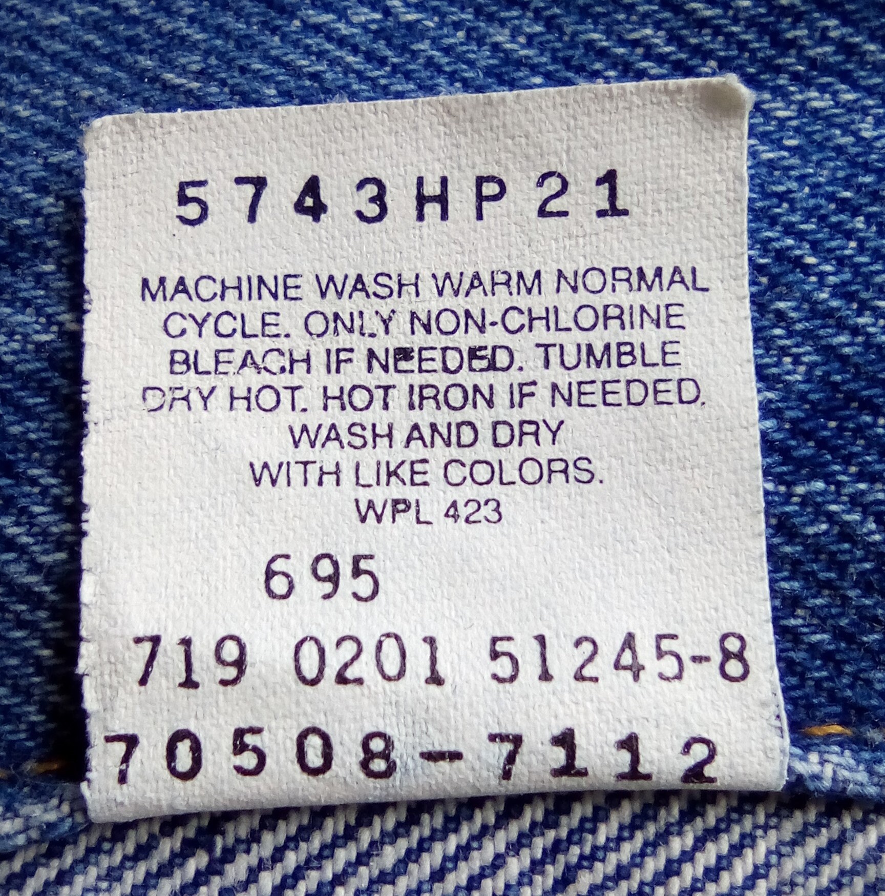 リーバイス デニムジャケット 70508-7112 1990年代。 - Etsy 日本