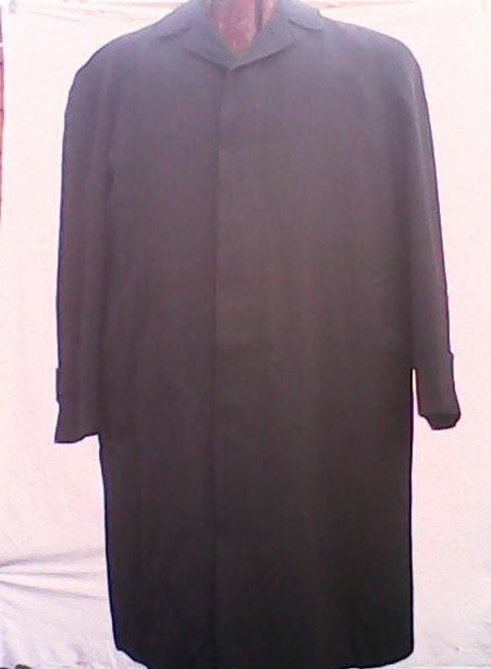 Image of Burberrys Wool Raincoat Black