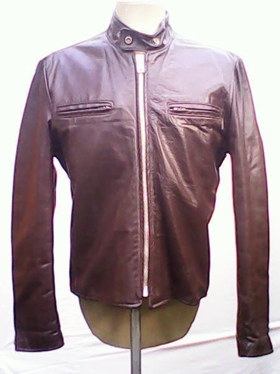 Excelled Leather Cafe Racer Motorcycle Jacket.