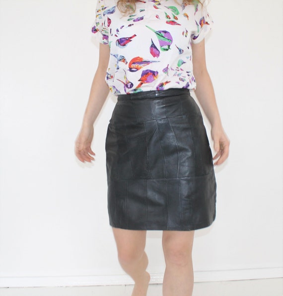leather skirt 1990s