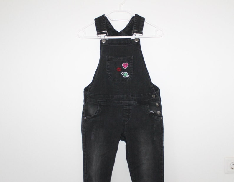 fitted jean overalls