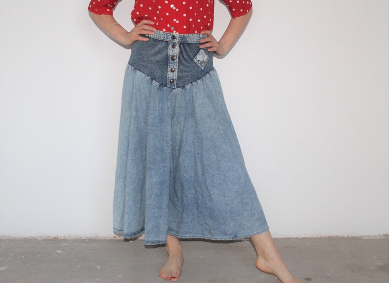 western denim skirt
