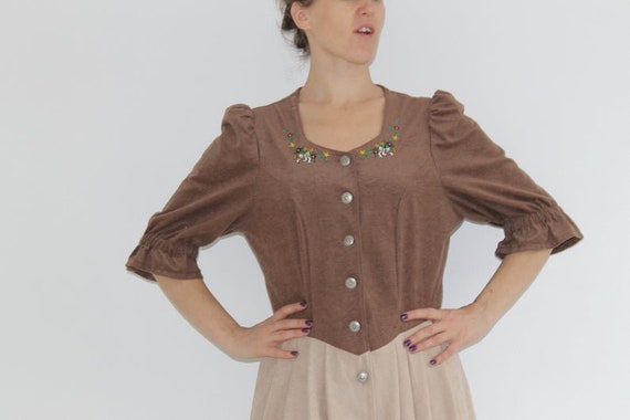 Vintage Dirndl Dress Oktoberfest Dress Austrian Fo