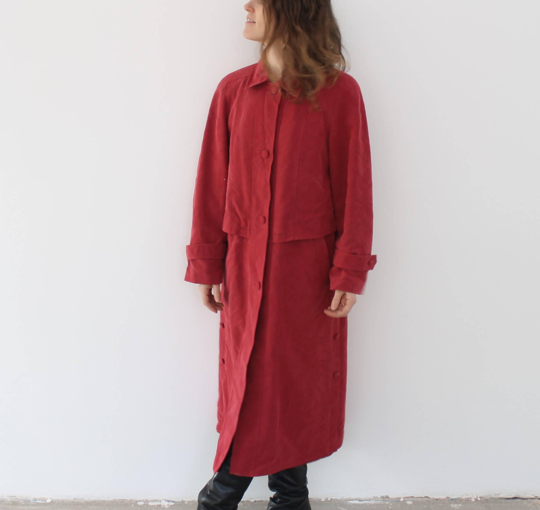 long red duster coat