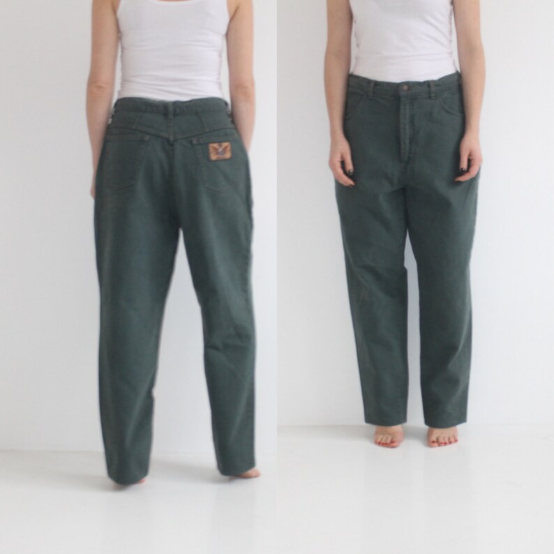 forest green mom jeans