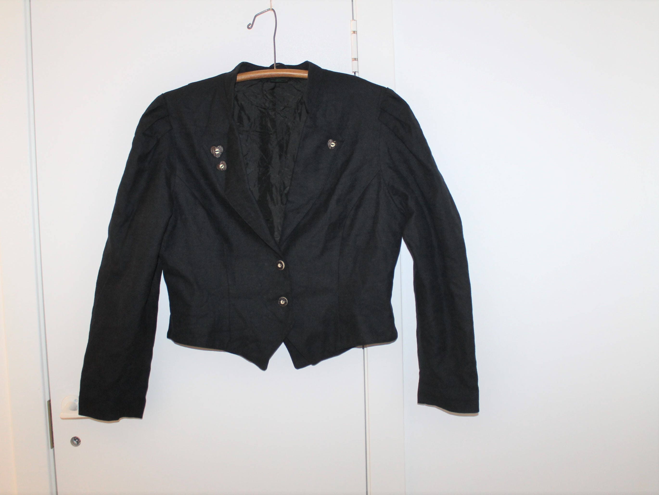 short black linen jacket