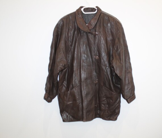 baggy leather jacket