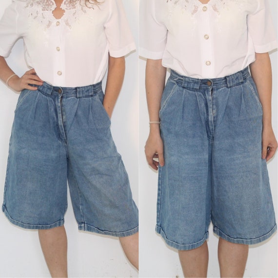 high waisted baggy jean shorts