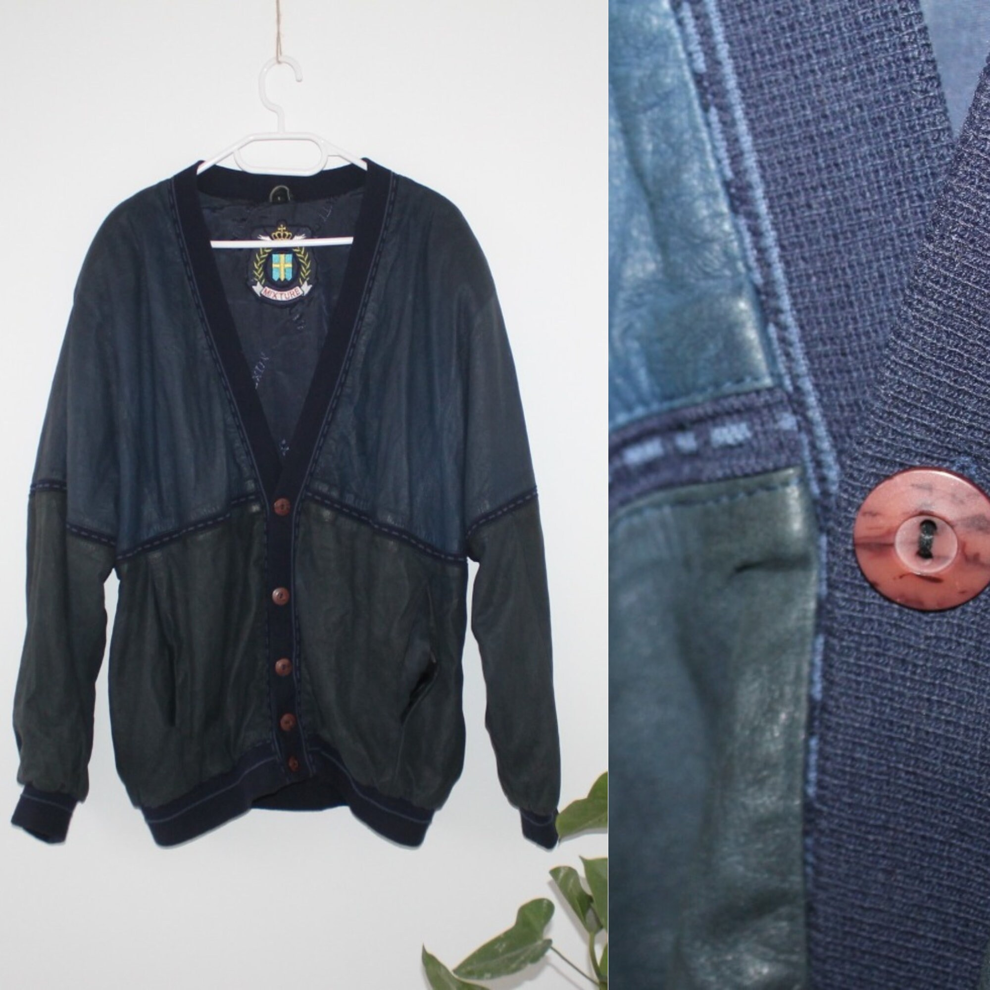 navy blue suede bomber jacket