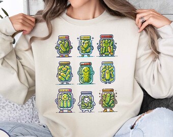 Pickles Sweatshirt, Cute pickles, Pickle shirt, Pickle Lovers Hoodie, Pickle era shirt, Canned Pickles, Pickle jar shirt, emotional pickle