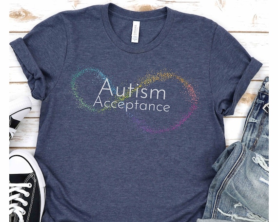 Autism Acceptance shirt, Neurodiversity, Autism Awareness tee Spectrum Shirt, infinity Rainbow Different...
