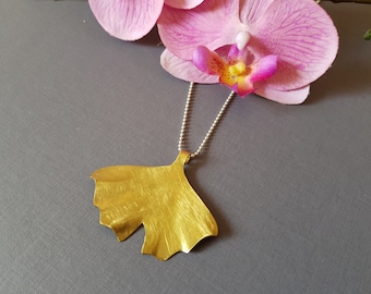 XXL Ginko - Blatt mit Kette