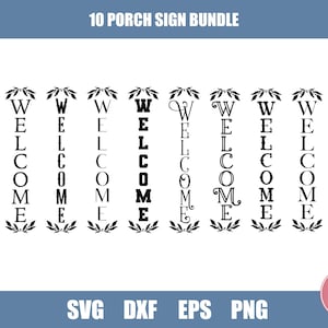 Vertical Welcome Signs SVG Bundle, welcome sign bundle, welcome svg, Welcome sign svg, svg bundle, commercial use svg