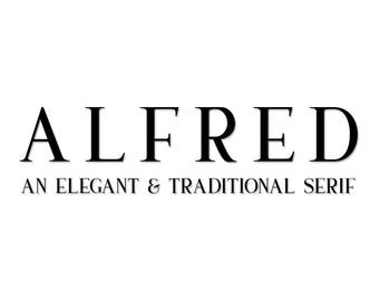 Alfred, font, elegant font, serif font, traditional font, stylish font, masculine font, classy font, serif, font, typeface, masculine