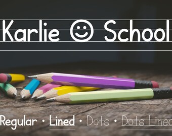 Karlie School, handwriting font, traceable font, learn to write, educational font, kids font, back to school, learn to write, school font