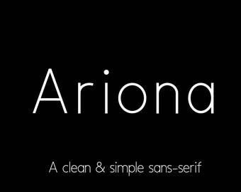 Ariona Sans-Serif Font, commercial use font, light font, thin font, sans-serif, font, full font, logo font, invitation font, template font